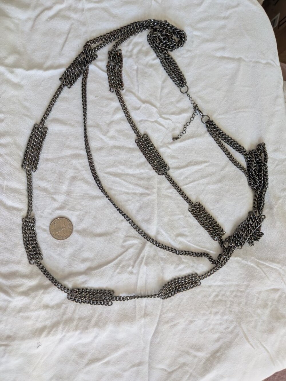 🌸 Banana Republic Long Heavy Chain Mail Necklace Rope Length